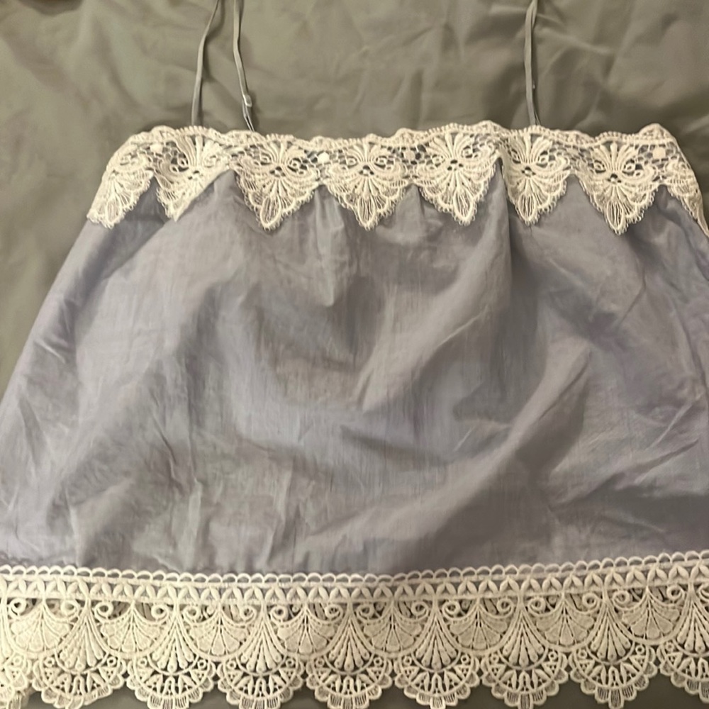 Lace and blue top